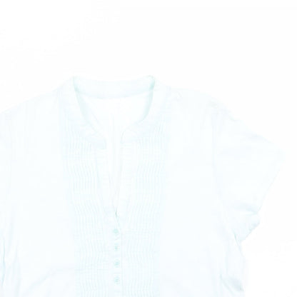 Womens UK Size 14 Marks and Spencer Blue Basic T-Shirt