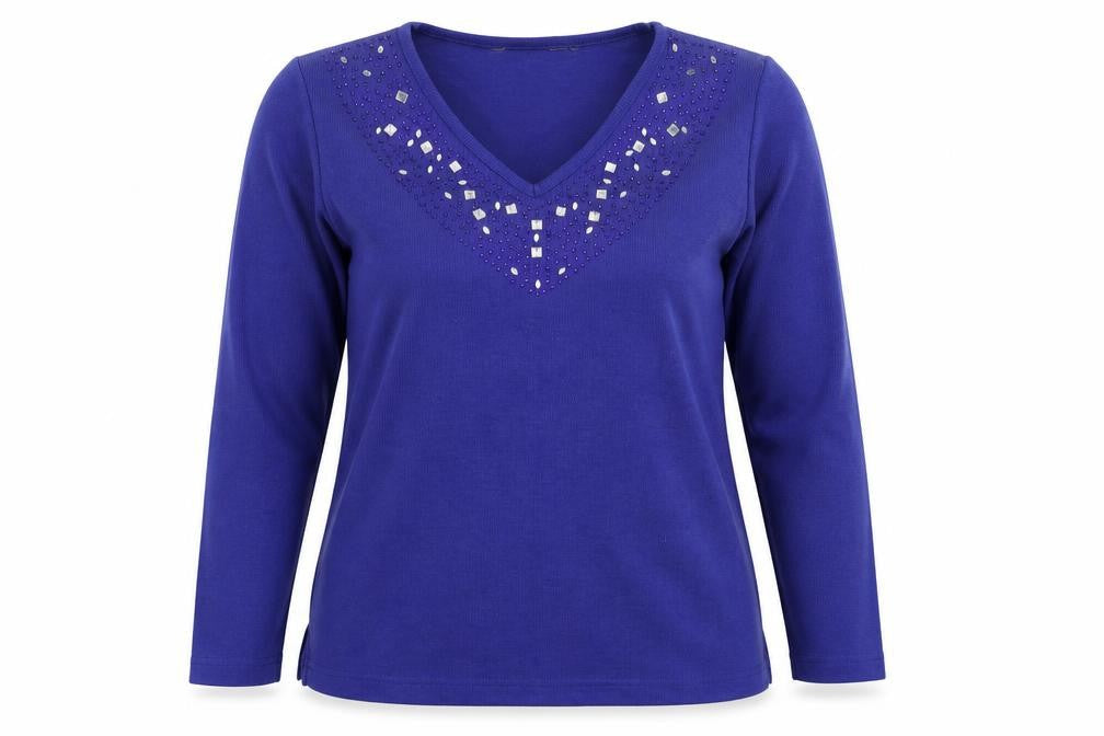 Womens UK Size 14 EWM Purple Basic T-Shirt
