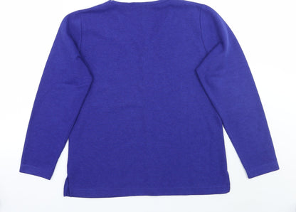 EWM Womens Purple   Basic T-Shirt Size 14