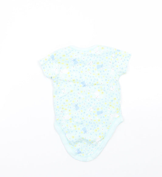 George Girls Green Floral  Babygrow One-Piece Size 0-3 Months