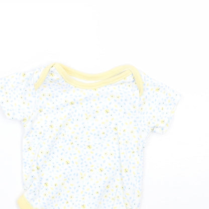 George Girls White Floral  Babygrow One-Piece Size 0-3 Months