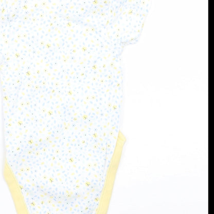 George Girls White Floral  Babygrow One-Piece Size 0-3 Months