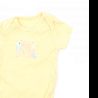 George Girls Yellow   Babygrow One-Piece Size 0-3 Months