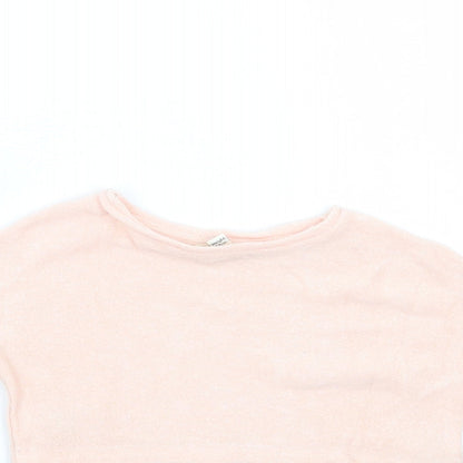 Mini Club Girls Pink Animal Print  Basic T-Shirt Size 0-3 Months