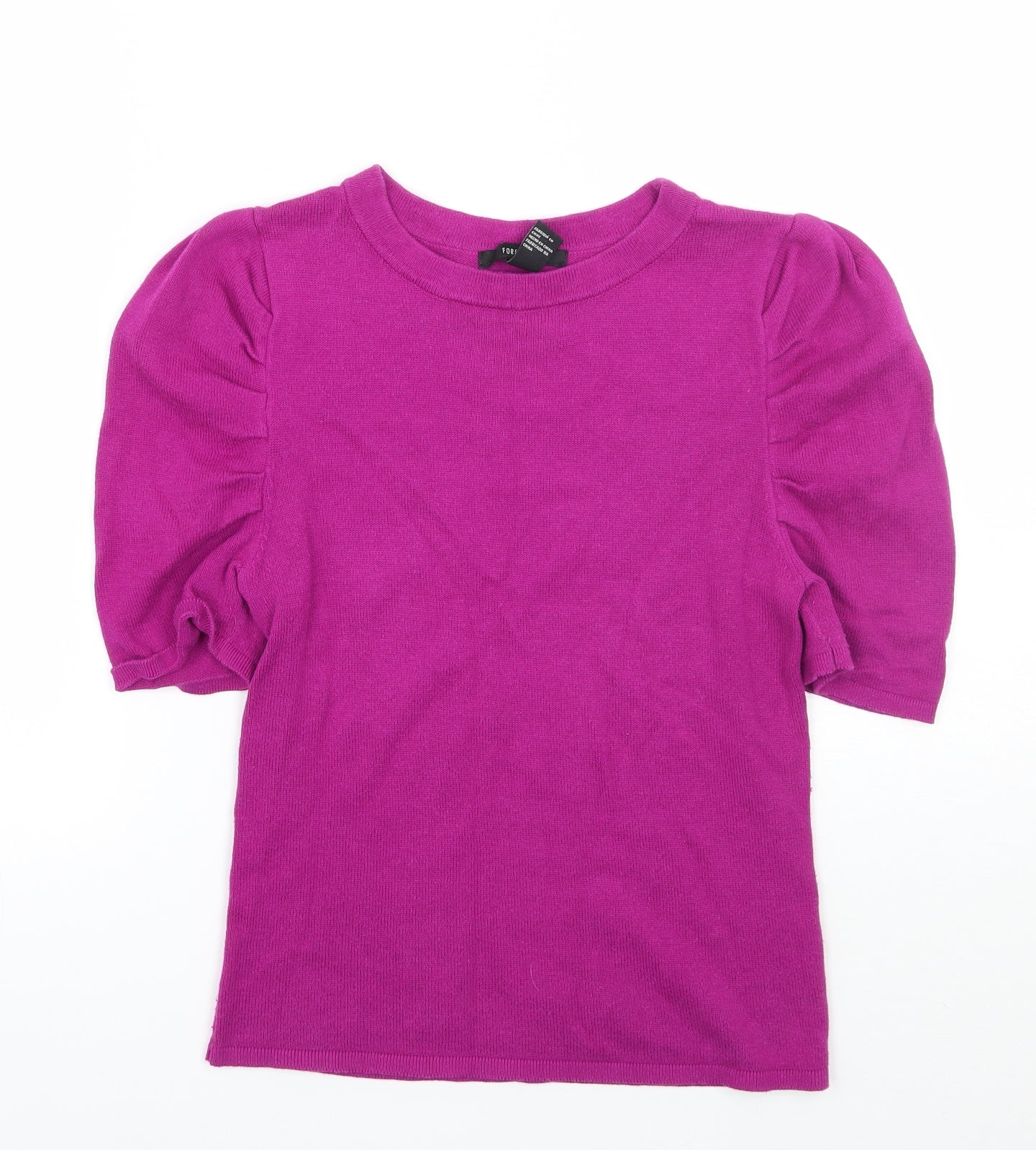 Womens UK Size M Forever21 Purple Basic T-Shirt