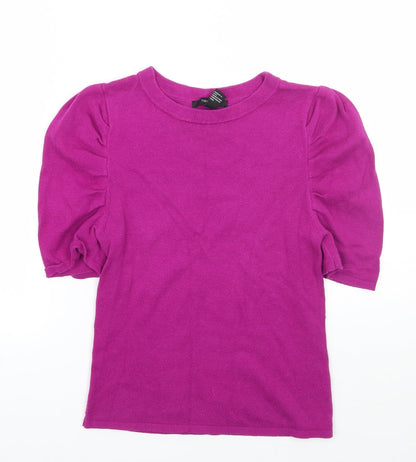 Womens UK Size M Forever21 Purple Basic T-Shirt