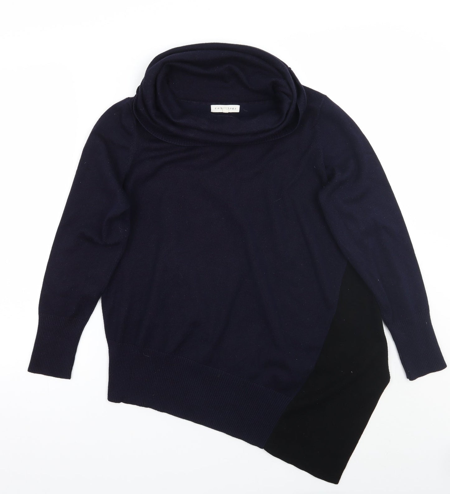 Womens UK Size S Retrology Blue Pullover Jumper