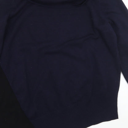 Womens UK Size S Retrology Blue Pullover Jumper