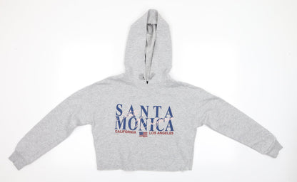 New Look Girls Grey   Pullover Hoodie Size 12-13 Years  - Santa Monica