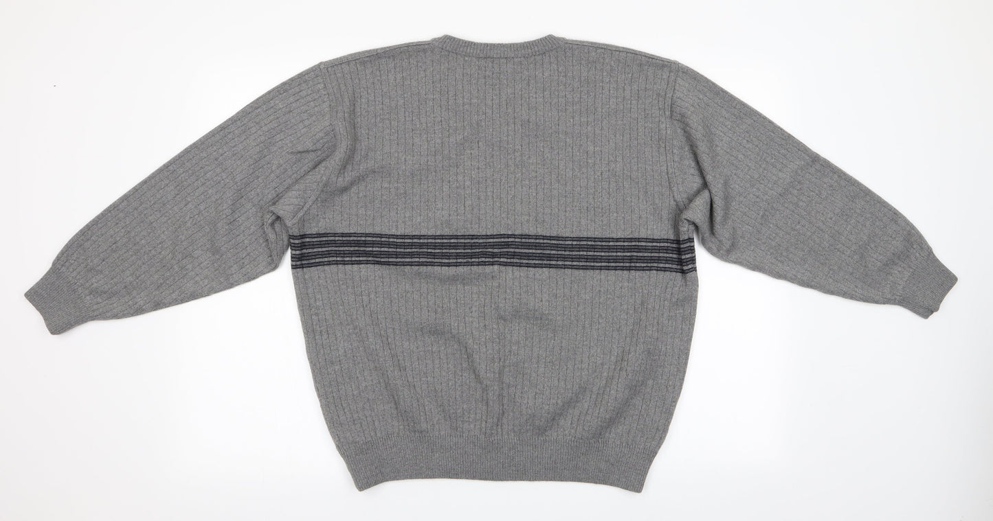 Marks and Mens Grey   Pullover Jumper Size L