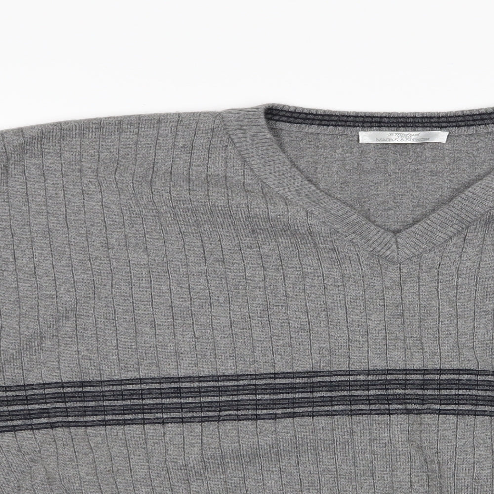 Marks and Mens Grey   Pullover Jumper Size L