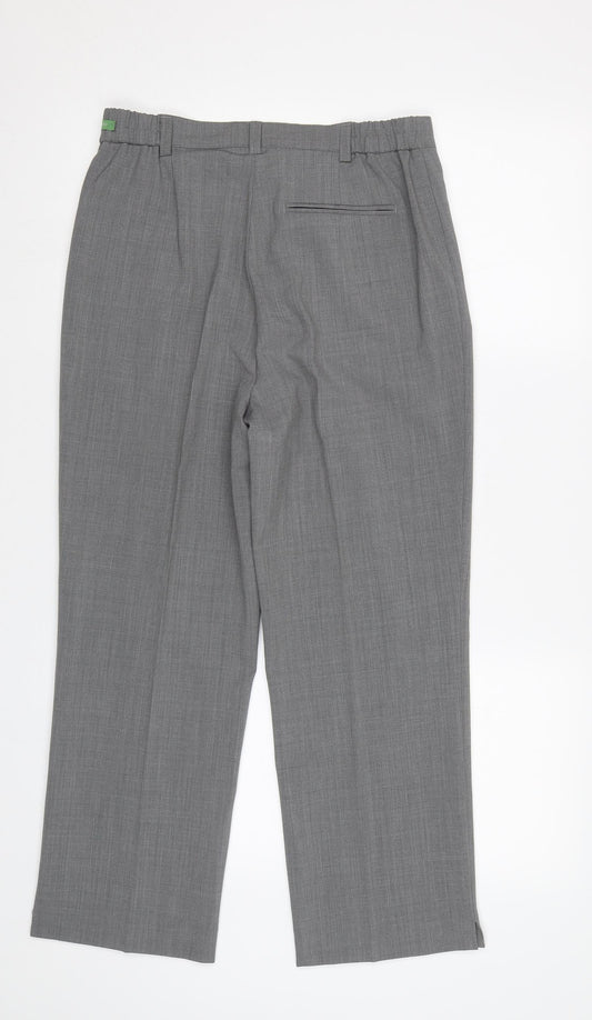 GARDEUR Womens Grey   Trousers  Size 10 L25 in - Elastic Waist Band