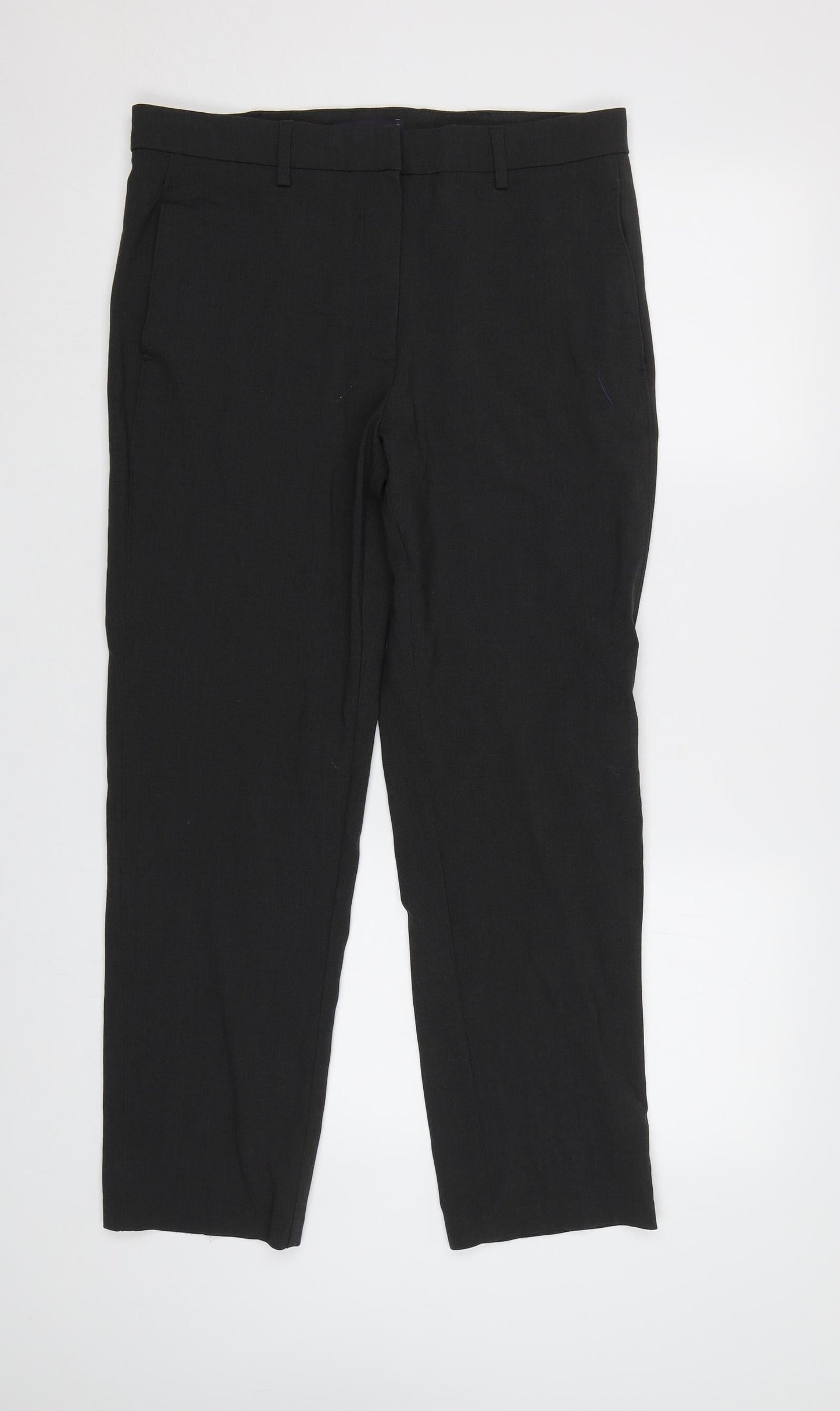 Womens UK Size 12 M&S Regular Fit Dress Pants Grey Trousers