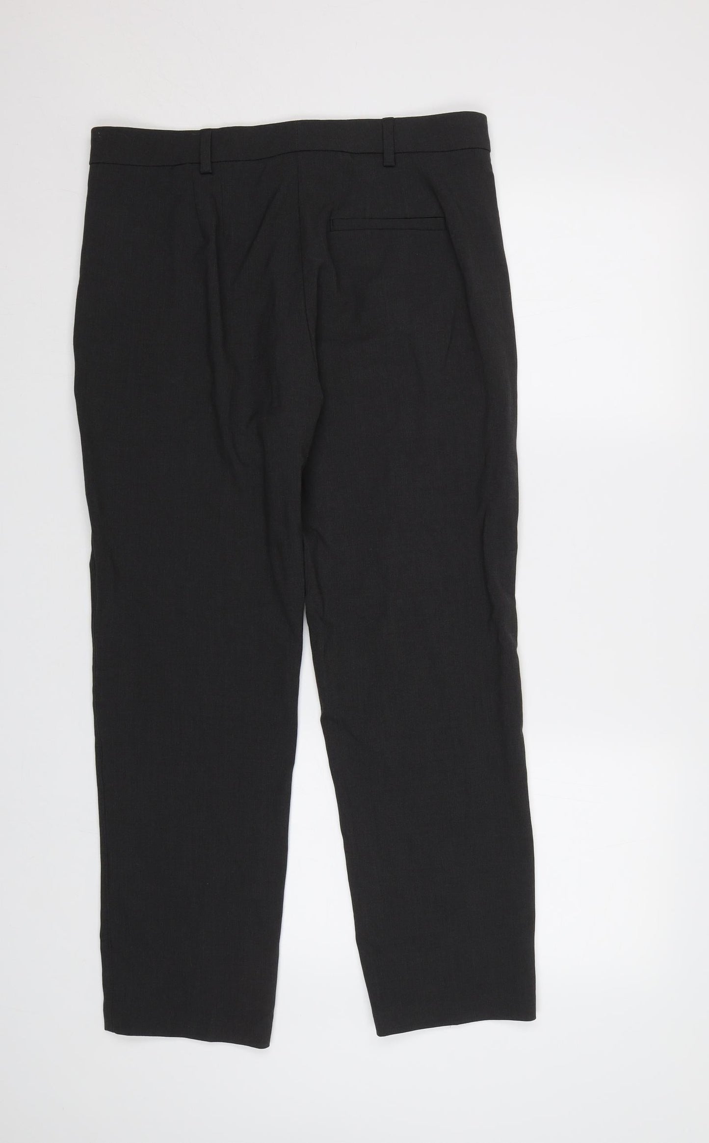 Womens UK Size 12 M&S Regular Fit Dress Pants Grey Trousers