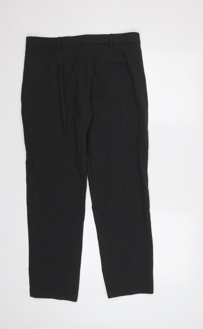 Womens UK Size 12 M&S Regular Fit Dress Pants Grey Trousers