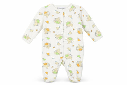 Bonjour Bebe Baby White Geometric  Babygrow One-Piece Size 3-6 Months  - Elephant