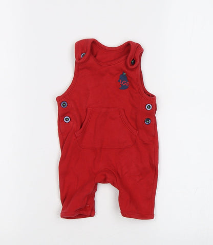 M&S Baby Red   Babygrow One-Piece Size 0-3 Months