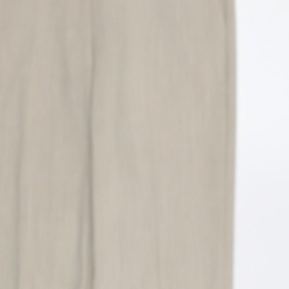 Womens UK Size 10 M&S Regular Fit Dress Pants Beige Trousers
