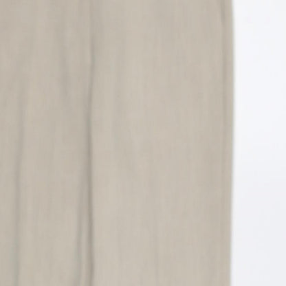 Womens UK Size 10 M&S Regular Fit Dress Pants Beige Trousers