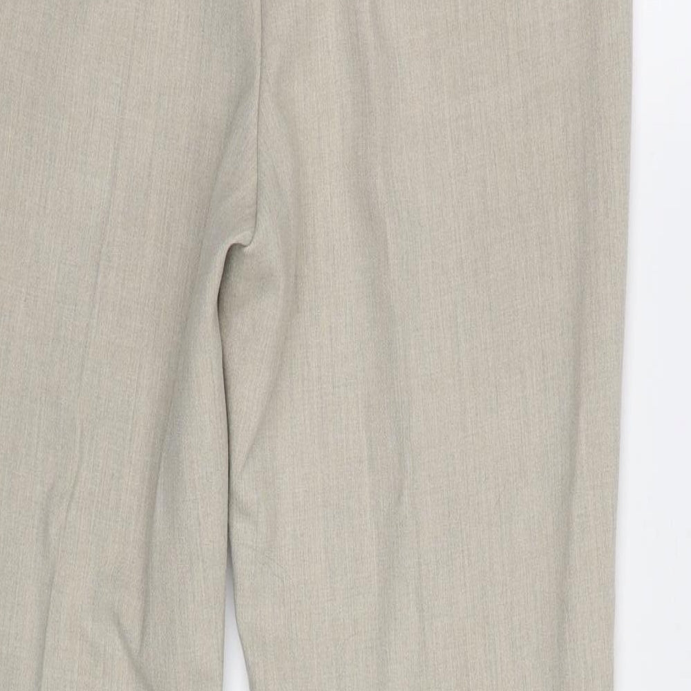 Womens UK Size 10 M&S Regular Fit Dress Pants Beige Trousers