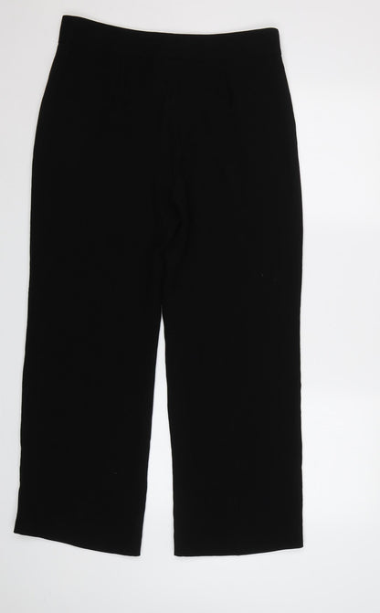 Womens UK Size 14 Gold Regular Fit  Black Trousers