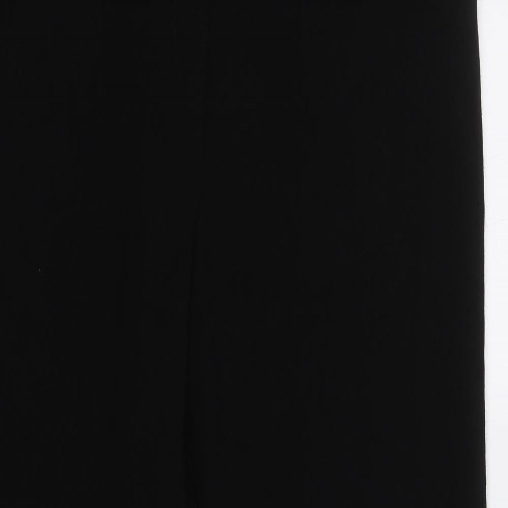 Womens UK Size 14 Gold Regular Fit  Black Trousers