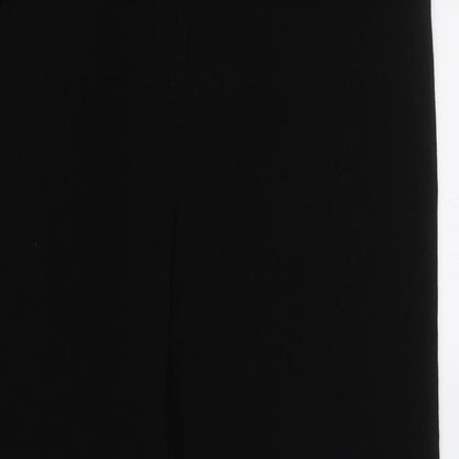 Womens UK Size 14 Gold Regular Fit  Black Trousers