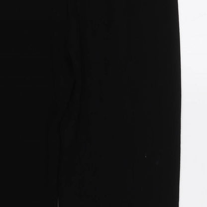 Womens UK Size 14 Gold Regular Fit  Black Trousers