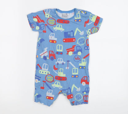 Blue Zopo Baby Blue   Babygrow One-Piece Size 18 Months  - Car print