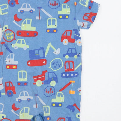 Blue Zopo Baby Blue   Babygrow One-Piece Size 18 Months  - Car print