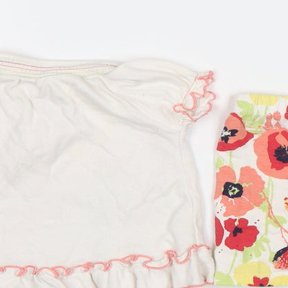 George Baby White Floral   Pyjama Set Size 0-3 Months