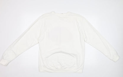 Preworn Womens White   Pullover Sweatshirt Size M  - Lips