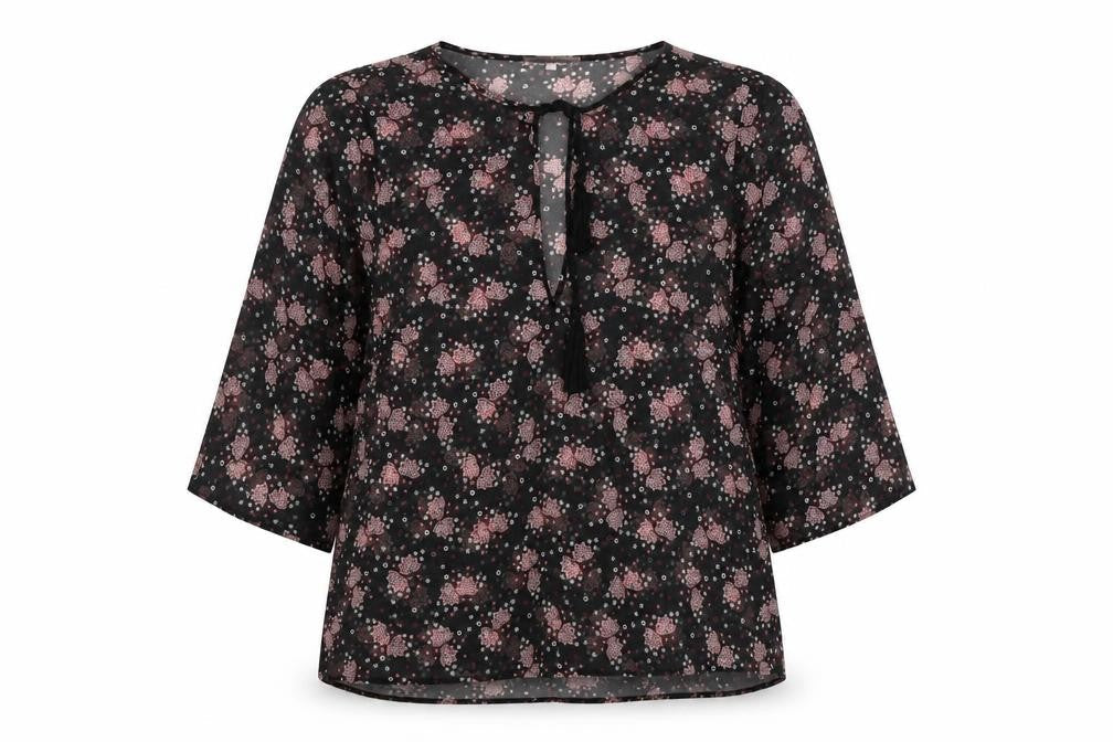 Womens UK Size 12 Limited Edition Black Basic Blouse