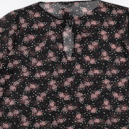 Womens UK Size 12 Limited Edition Black Basic Blouse