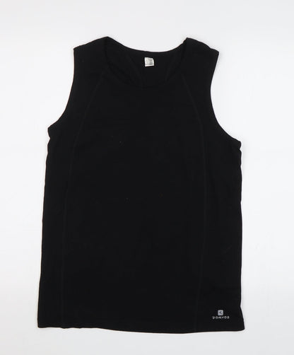 Womens UK Size L DOMYOS Black Basic Tank