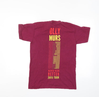 Womens UK Size S Fruit of the Loom Purple Basic T-Shirt