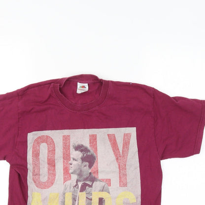 Womens UK Size S Fruit of the Loom Purple Basic T-Shirt