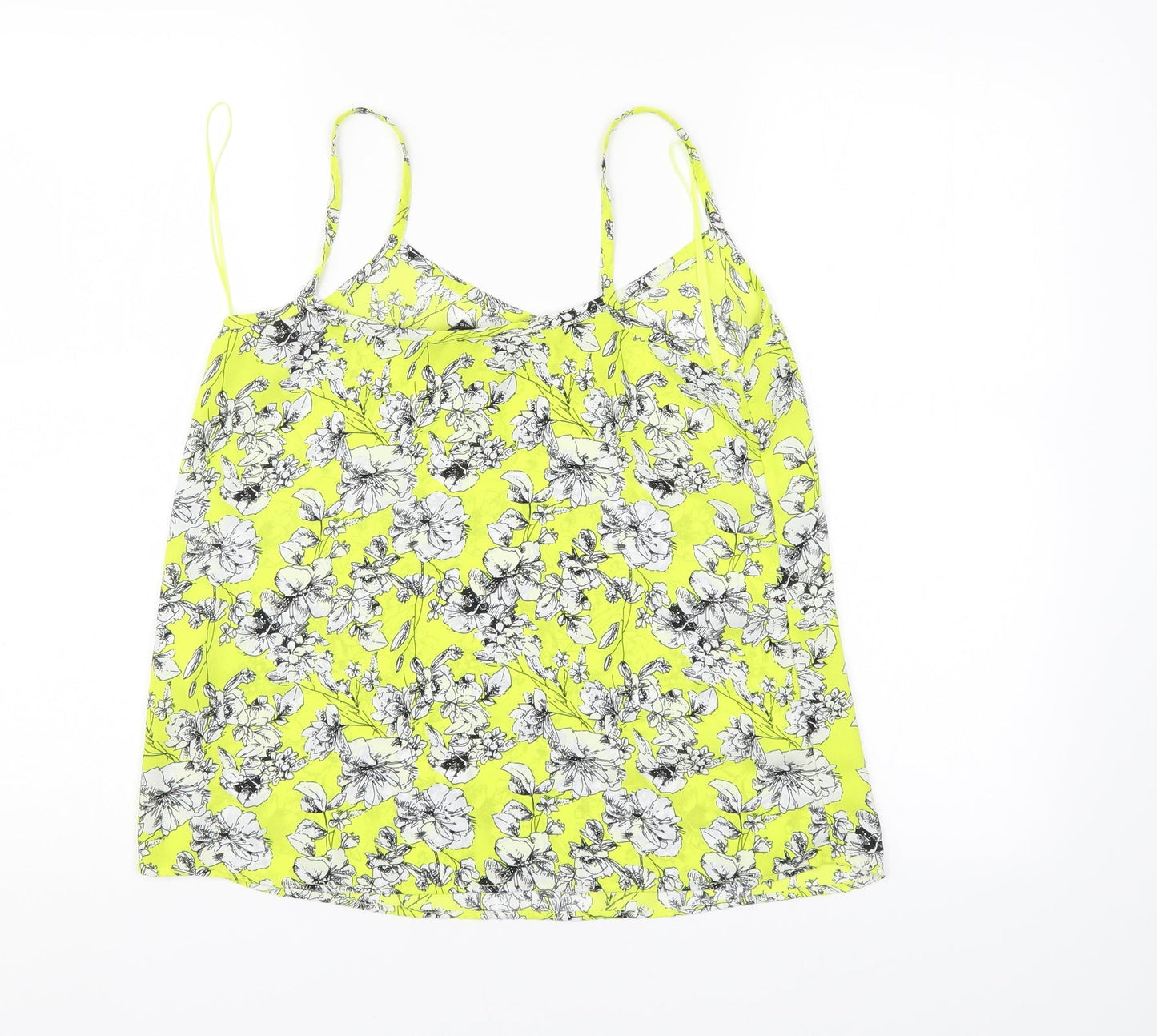 Womens UK Size 8 New Look Yellow Basic Blouse