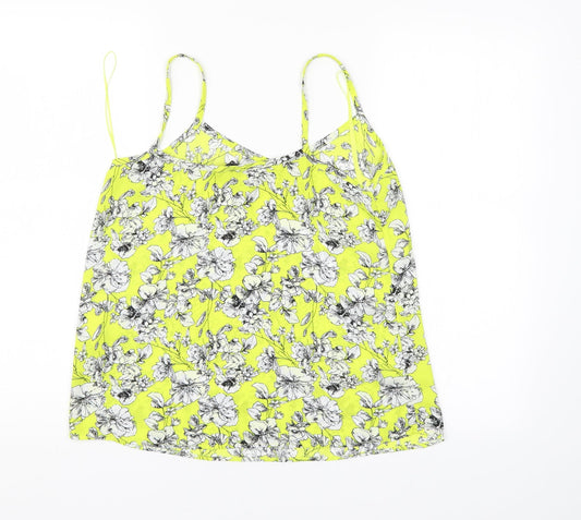 Womens UK Size 8 New Look Yellow Basic Blouse