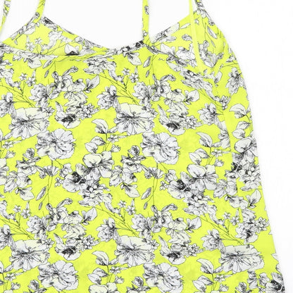 Womens UK Size 8 New Look Yellow Basic Blouse