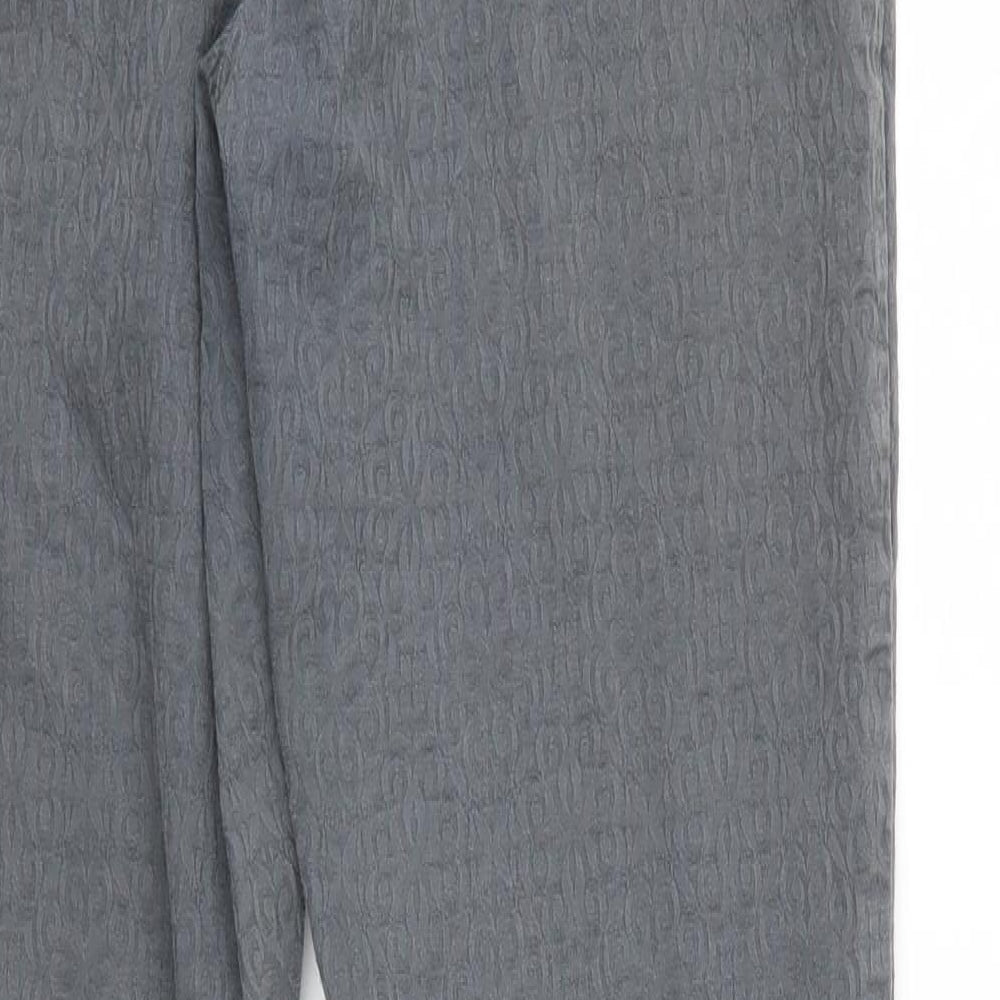 Isabi Womens Grey Geometric Denim Skinny Jeans Size 10 L30 in