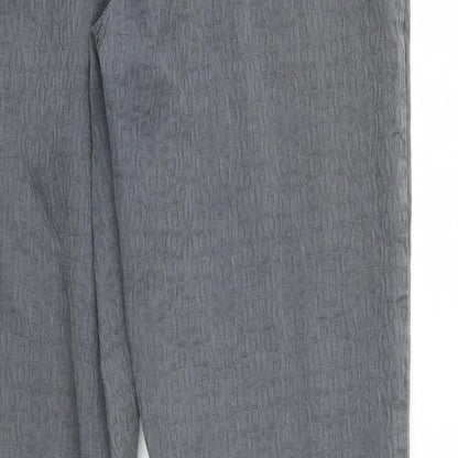 Isabi Womens Grey Geometric Denim Skinny Jeans Size 10 L30 in