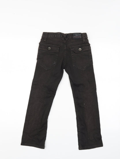 Teddy Smith Womens Brown  Denim Straight Jeans Size 8 L23.5 in