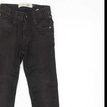 Teddy Smith Womens Brown  Denim Straight Jeans Size 8 L23.5 in