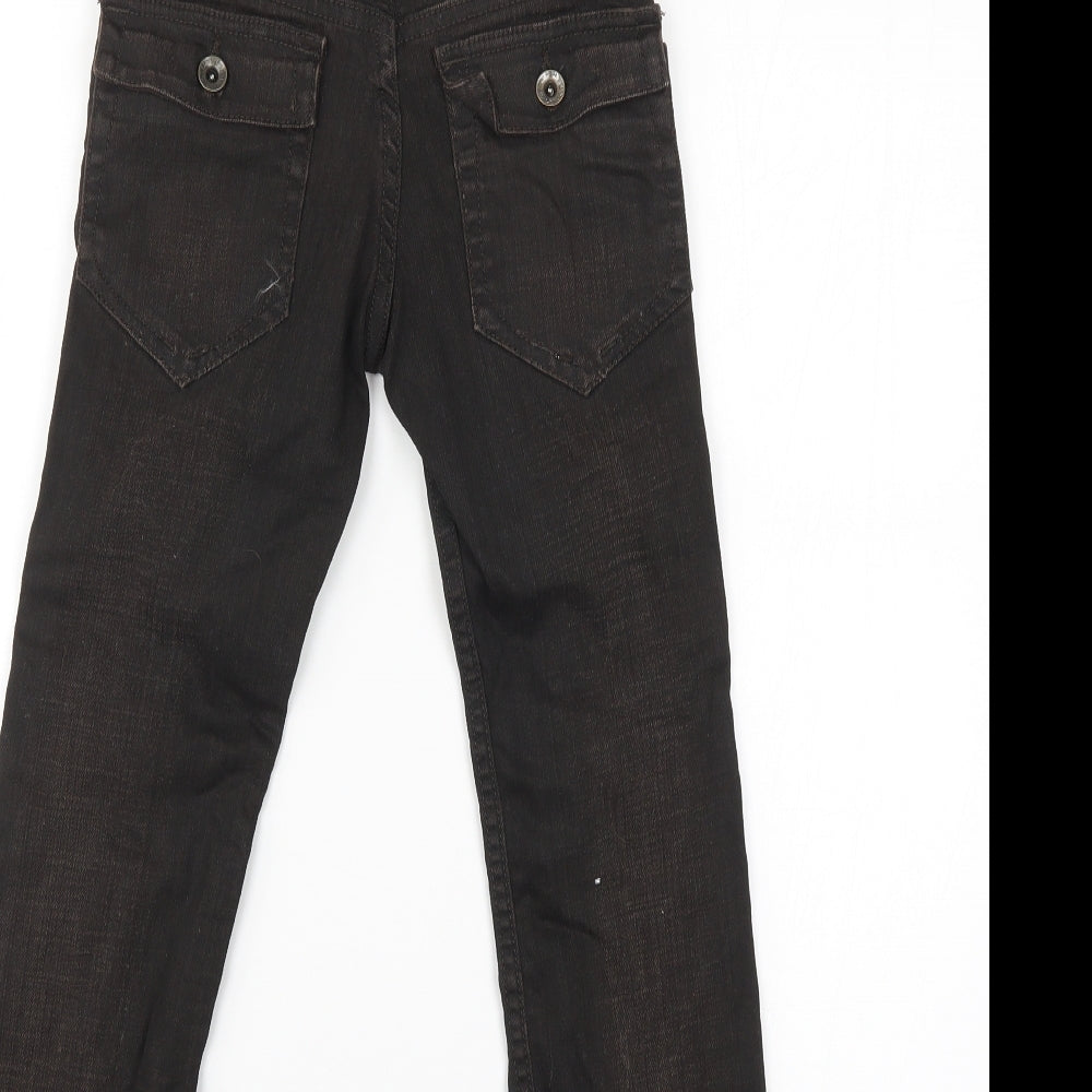 Teddy Smith Womens Brown  Denim Straight Jeans Size 8 L23.5 in