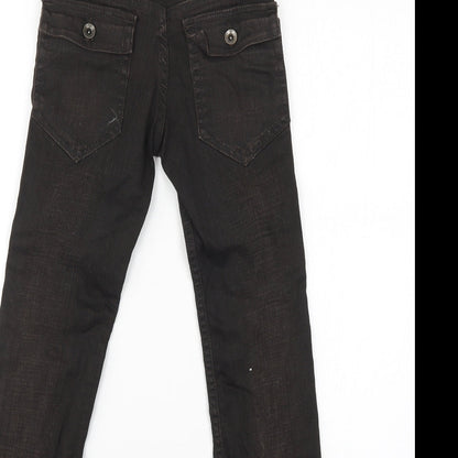 Teddy Smith Womens Brown  Denim Straight Jeans Size 8 L23.5 in