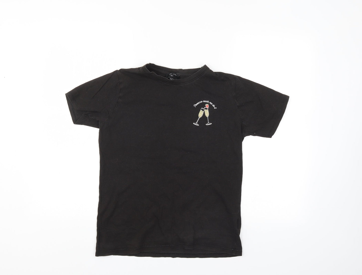 Womens UK Size 8 New Look Brown Basic T-Shirt