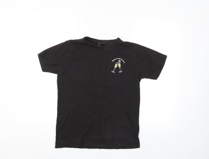 Womens UK Size 8 New Look Brown Basic T-Shirt