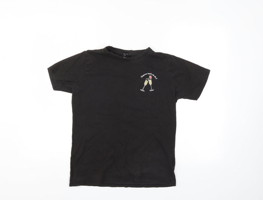 Womens UK Size 8 New Look Brown Basic T-Shirt