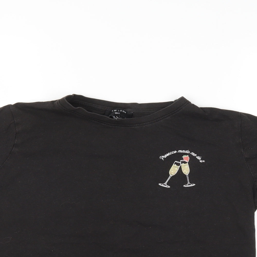 Womens UK Size 8 New Look Brown Basic T-Shirt